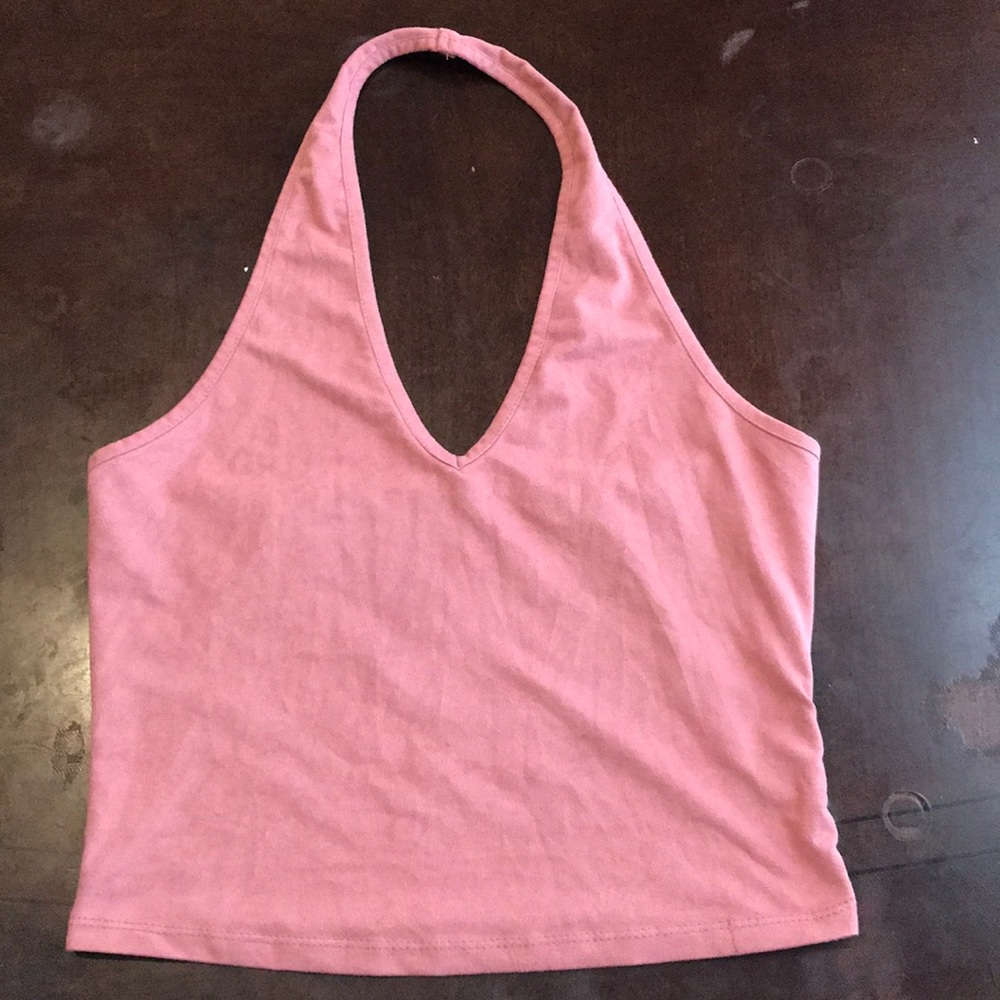 Pink halter top